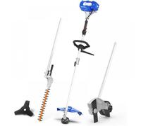 eRgDFS Testa a Filo da 26 CC Compatibile con Sega per Erbacce alimentata a Gas, Strumenti 4 in 1 per la Cura del Giardino Multiuso(Blue 4-in-1withEdger)