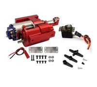 eRgDFS Trasmissione del cambio in metallo a 2 velocità con servo per modelli di auto RC 1/12 compatibili con B1 B14 B24 C14 C24 mn D91 MN96 di ingranaggi a tre generazioni in metallo(RED WITH SERVO)