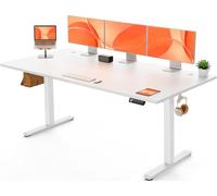 ErGear Scrivania Regolabile in Altezza 180 x 80 cm, con Pannello Intelligente a 4 Memorie, Scrivania Studio in Casa con Piano Assemblato