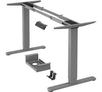 ErGear Scrivania Regolabile in Altezza, 2 Motori, 4 Memorie, Grigio