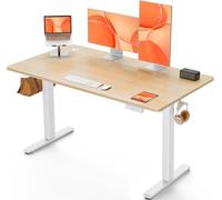 ErGear Scrivania Regolabile in Altezza da Ufficio, 120x60cm, Naturale