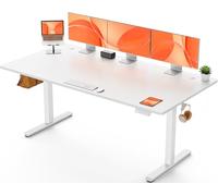 ErGear Scrivania Regolabile in Altezza, Scrivania da Ufficio Con Pannello Intelligente a 4 Memorie e Piano Assemblato (180 x 80 cm, Bianco)