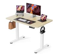 ErGear Scrivania Regolabile in Altezza, Scrivania Regolabile da Stazione in Piedi con Pannello Smart a 4 Memorie e Tavola Splice (100 x 60 cm, Beige)