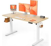 ErGear Scrivania Regolabile in Altezza, Scrivania Ufficio 140 x 70 cm, con Pannello Intelligente a 4 Memorie, Studio in Casa con Piano Assemblato