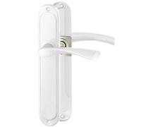 ERGO line ROMA guarnizione per porte classica, argento, maniglia con piastra di copertura cieca (senza apertura) set di maniglie con piastra di copertura lunga, guarnizione per porte, maniglia