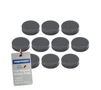 Ergo Magnete Medium, diametro 30 X 8 mm, 10 pezzi grigio-roccia