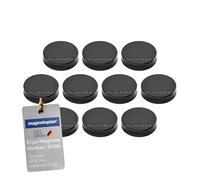 Ergo Magnete Medium, diametro 30 X 8 mm, 10 pezzi nero