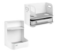 Ergo Office organizer scrivania ER-441 e ER-442 bianco con caricabatterie Qi