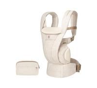 Ergobaba Omni Deluxe Marsupio per Neonati e Bambini Piccoli da 0 a 48 mesi | Marsupio in 100% Cotone di Alta Qualità a 4 Posizioni con Supporto Ergonomico, da 3,2 a 20,4 kg, Natural Linen