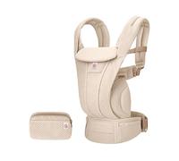 Ergobaba Omni Deluxe Marsupio per Neonati e Bambini Piccoli da 0 a 48 mesi | Marsupio in Rete Traspirante a 4 Posizioni con Supporto Ergonomico, da 3,2 a 20,4 kg, Natural Beige
