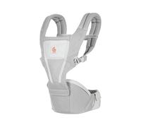 Ergobaby Alta Hip Seat, marsupio con seggiolino per neonati e bambini dai 4 mesi in su (5,5 kg - 20,4 kg), marsupio con rete SoftFlex, grigio perla