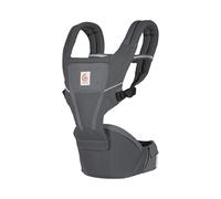 Ergobaby Alta Hip Seat, marsupio con seggiolino per neonati e bambini dai 4 mesi in su (5,5 kg - 20,4 kg), marsupio con rete SoftFlex, grigio grafite