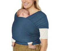 Ergobaby Fascia Neonato Porta Bebe per 0 Mesi Neonati a 11kg, Estiva Traspirante Ergonomica Elastica, Sustainable Knit, Blu (Twilight Navy)