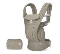 Ergobaby Omni Deluxe marsupio tutto in uno per neonati dalla nascita fino a 20 kg, marsupio ergonomico a 4 posizioni in maglia marsupio schiena marsupio sistema da viaggio, Soft Olive