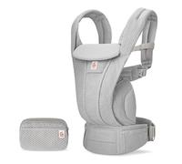 Ergobaby Omni Deluxe - Marsupio per neonati fino a 20 kg, ergonomico a 4 posizioni in rete, sistema da viaggio, grigio perla