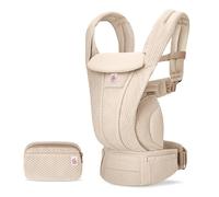 Ergobaby Omni Deluxe - Marsupio per neonati fino a 20 kg, ergonomico a 4 posizioni in rete, sistema da viaggio, colore: beige naturale