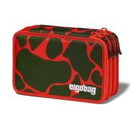 ergobag Astuccio maxi set da 40 pezzi, matite colorate e pennarelli Lyra, scomparto per monete, righello, forbici Fire DragonBear - Arancione