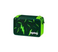 ergobag Astuccio maxi set da 40 pezzi, matite colorate e pennarelli Lyra, scomparto per monete, righello, forbici Beartastic - Verde