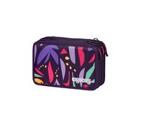 ergobag Astuccio maxi set da 40 pezzi, matite colorate e pennarelli Lyra, scomparto per monete, righello, forbici JungleBear - Lilla