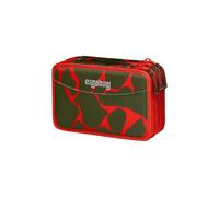 ergobag Astuccio maxi set da 40 pezzi, matite colorate e pennarelli Lyra, scomparto per monete, righello, forbici Fire DragonBear - Arancione
