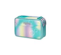 ergobag Astuccio maxi set da 40 pezzi, matite colorate e pennarelli Lyra, scomparto per monete, righello, forbici Magic BubbleBear - Rosa