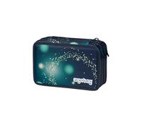 ergobag Astuccio maxi set da 40 pezzi, matite colorate e pennarelli Lyra, scomparto per monete, righello, forbici Space TravelBear - Blu scuro