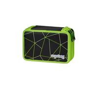 ergobag Astuccio maxi set da 40 pezzi, matite colorate e pennarelli Lyra, scomparto per monete, righello, forbici CyBear Race - Nero