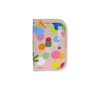 ergobag Astuccio rigido FlowBear World - Beige | Set da 22 pezzi con matite colorate Lyra e righello, scomparto per l'orario e scomparto per monete, ideale per la scuola
