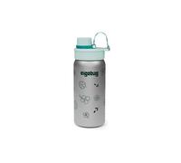 ergobag Borraccia acciaio inox con diversi motivi per bambini, 500ml, senza BPA, a prova di perdite, facile da pulire Flowers - Mint