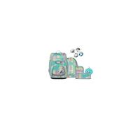 ergobag cubo Bundle Set AW25/26, zaino scolastico ergonomico classico 6 pezzi prima elementare Magic BubbleBear - Mint