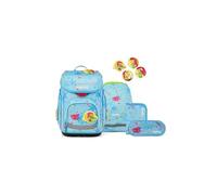 ergobag cubo - Set di zaini ergonomici classici, 5 pezzi, Strega d'orso - Blu, taglia unica, Set per la scuola
