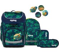 Ergobag CUBO SET zaino sacca portapenne Ergonomico Eco Resistente FireBear Dragon Blu Verde