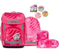Ergobag CUBO SET zaino sacca portapenne Schienale Ergonomico Edizione Speciale WonBearful Unicorn Rosa Fluo