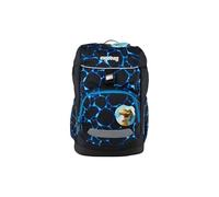 ergobag flex zaino per la scuola elementare, flessibile, ergonomico, leggero, 23 litri, per bambine e bambini Bearassic Garden - Azzurro