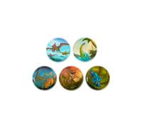 ergobag Klettie-Set Dinosaur Park | Superfici in di diversi mondi a tema, ideali per il divertimento da collezione, per i taschini e la personalizzazione