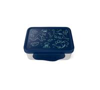 ergobag Set di portamerenda in acciaio inox con divisorio e snack box, senza BPA, lavabile in lavastoviglie Blue - Blu