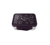 ergobag Set di portamerenda in acciaio inox con divisorio e snack box, senza BPA, lavabile in lavastoviglie Viola - Lilla