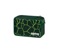 ergobag Lyra - Set di 40 matite colorate e feltro, con scomparto per monete, righello, forbici BärRex - verde