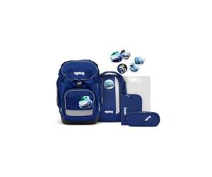 ergobag pack set zaino ergonomico per la scuola flessibile 6 pezzi prima elementare InspectBear - Blu