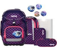 Ergobag PACK SET zaino portapenne Ergonomico Personalizzabile Eco Resistente Acqua Sporco Verde Bambino PEARL