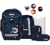 ergobag pack set zaino ergonomico per la scuola flessibile 6 pezzi prima elementare AtmosBear - Blu scuro