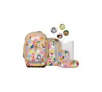 ergobag pack set Zaino scolastico ergonomico e flessibile, 6 pezzi, per la prima elementare FlowBear World - Beige