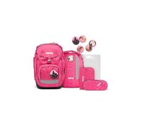 ergobag pack set Zaino scolastico ergonomico e flessibile, 6 pezzi, per la prima elementare Horse DreamBear - Pink