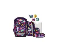 ergobag pack set zaino ergonomico per la scuola flessibile 6 pezzi prima elementare JungleBear - Lilla