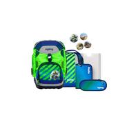 ergobag pack set Zaino scolastico ergonomico e flessibile, 6 pezzi, per la prima elementare TruckBear - Blu