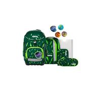 ergobag pack set zaino scolastico ergonomico, zainetto scuola flessibile 6 pezzi prima elementare Beartastic - Verde