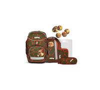 ergobag pack set zaino scolastico ergonomico, zainetto scuola flessibile 6 pezzi prima elementare Fire DragonBear - Arancione