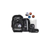 ergobag pack set zaino ergonomico per la scuola flessibile 6 pezzi prima elementare Super ReflectBear - Nero