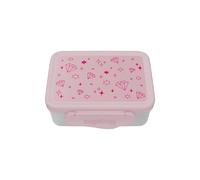 ergobag Portamerenda in acciaio inox con divisorio e snack box, senza BPA, lavabile in lavastoviglie Glittery - Pink