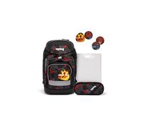 ergobag prime zaini zaino scolastico ergonomico per bambini, scuola elementare, Set di zaini da 4 pezzi, 20 litro, 1100g TaekBeardo - Grigio